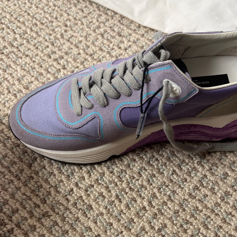 Golden Goose Lavender and Silver Sneakers - Picture 8 of 12